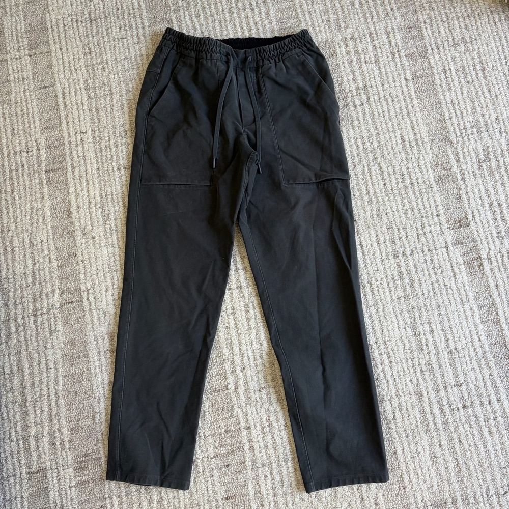 Lululemon Lab Mens Black Elastic Waist Drawstring Straight Leg Pants Size M